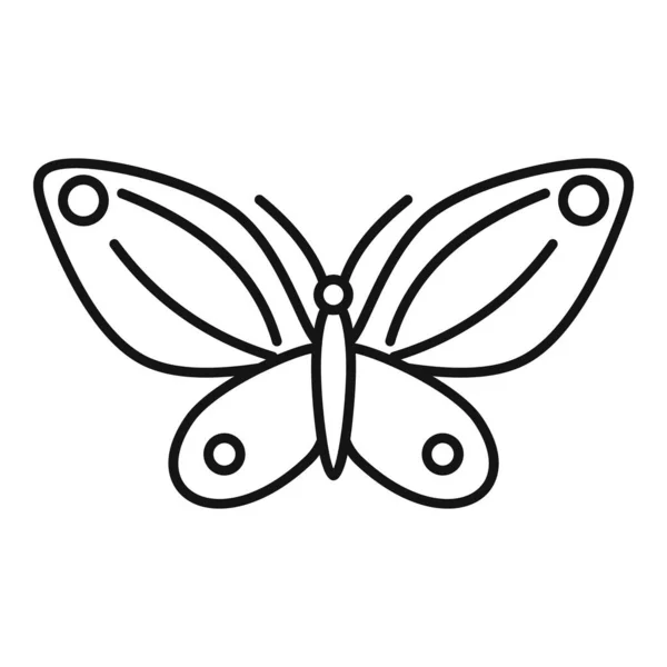 Ikona jarního motýla, styl osnovy — Stockový vektor