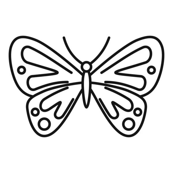 Ikona uměleckého motýla, styl osnovy — Stockový vektor