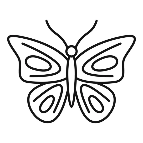 Ikona motýla ráje, styl osnovy — Stockový vektor