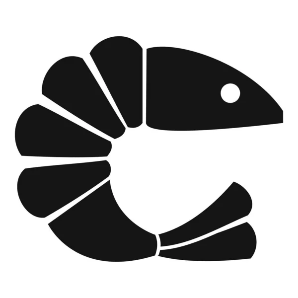 Ícone de camarão do mar, estilo simples — Vetor de Stock
