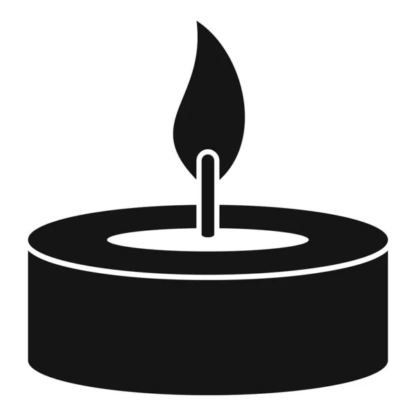 Icona della candela accesa, stile semplice — Vettoriale Stock