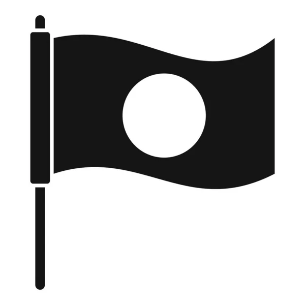 Japan vlag pictogram, eenvoudige stijl — Stockvector