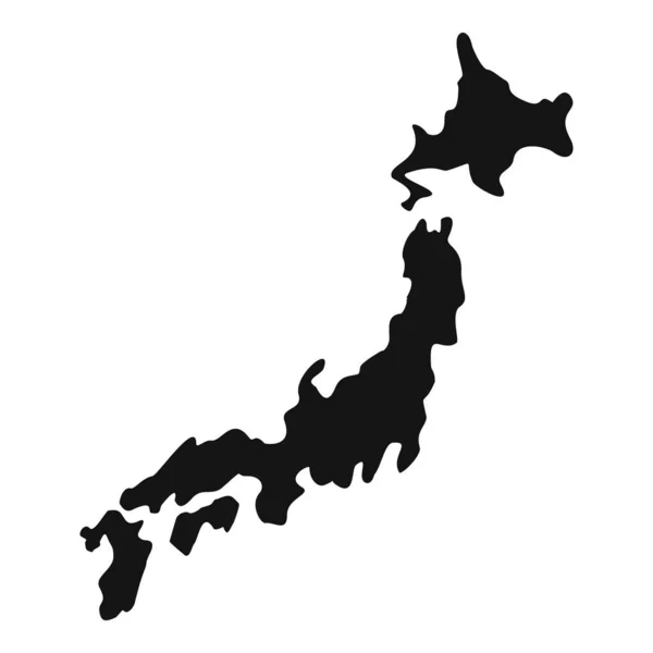 Japonská mapa území ikona, jednoduchý styl — Stockový vektor