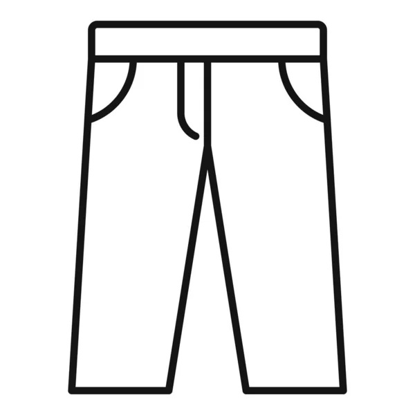 Ícone de jeans na moda, estilo esboço — Vetor de Stock