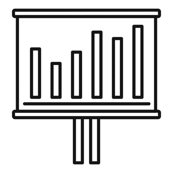 Gráfico gráfico ícone do banner do escritório, estilo esboço —  Vetores de Stock