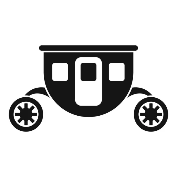 Pferd brougham Symbol, einfacher Stil — Stockvektor