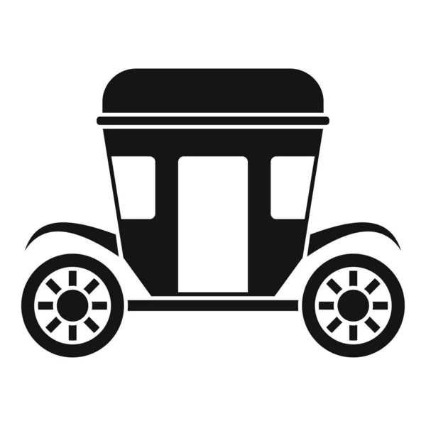 Icono de brougham antiguo, estilo simple — Vector de stock