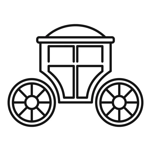 Icono tradicional de brougham, estilo de esquema — Vector de stock