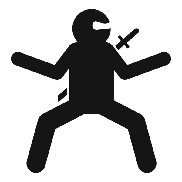 Ícone ninja, estilo simples — Vetor de Stock