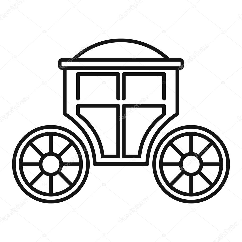 Icono tradicional de brougham, estilo de esquema 2022