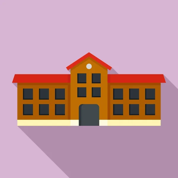 Icono de la universidad del estudiante, estilo plano — Vector de stock