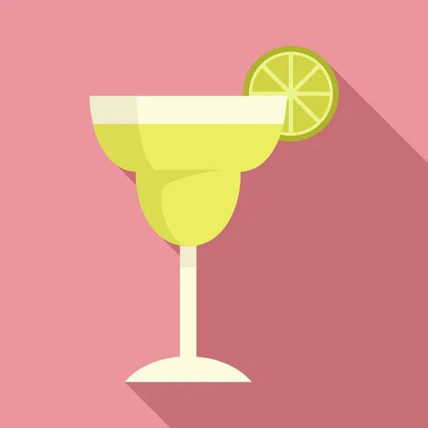 Tequila cocktail icon, flat style — Stock Vector