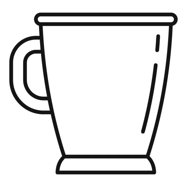 Icono de taza hecho a mano mexicano, estilo de contorno — Vector de stock