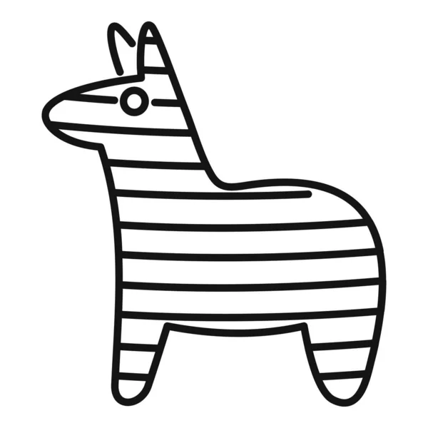 Mexicaans paard icoon, outline stijl — Stockvector