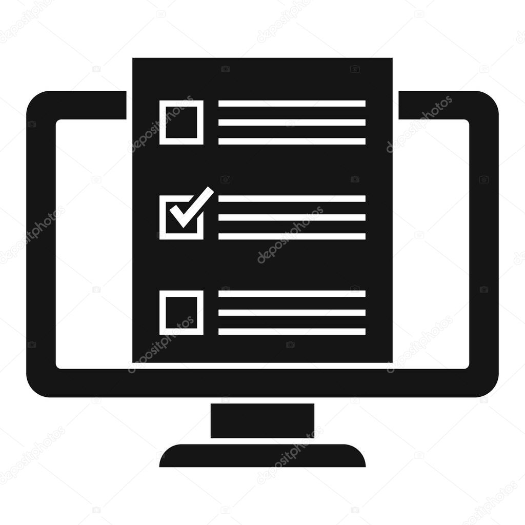 Online feedback icon, simple style