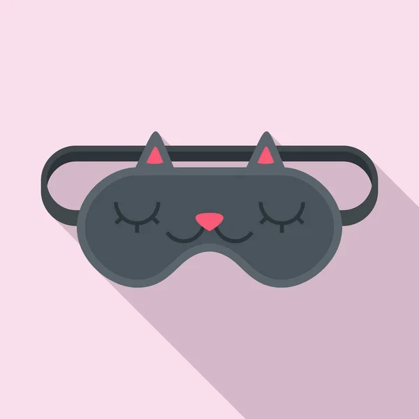 Gözlüklü uyku maskesi simgesi, düz stil — Stok Vektör