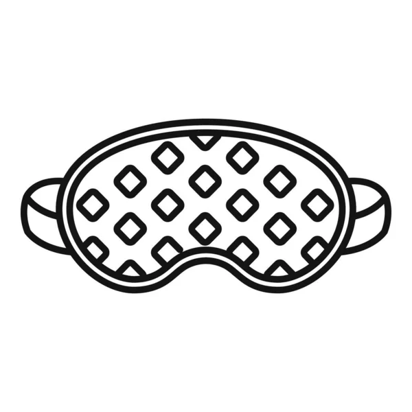 Ícone de máscara de dormir voo, estilo esboço — Vetor de Stock