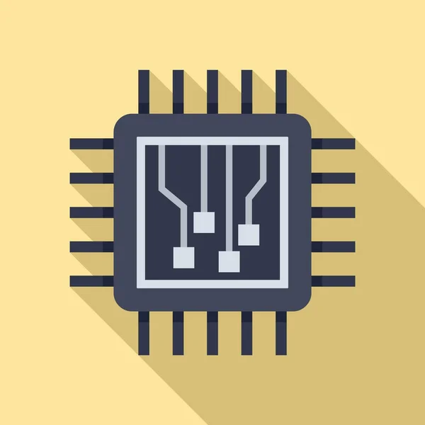 Ikona procesora uczenia maszynowego, płaski styl — Wektor stockowy
