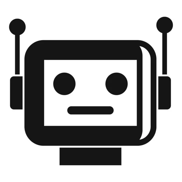 Cyberrobot ikona, prosty styl — Wektor stockowy