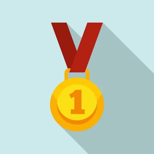 Video game medal icon, flat style — Stock Vector