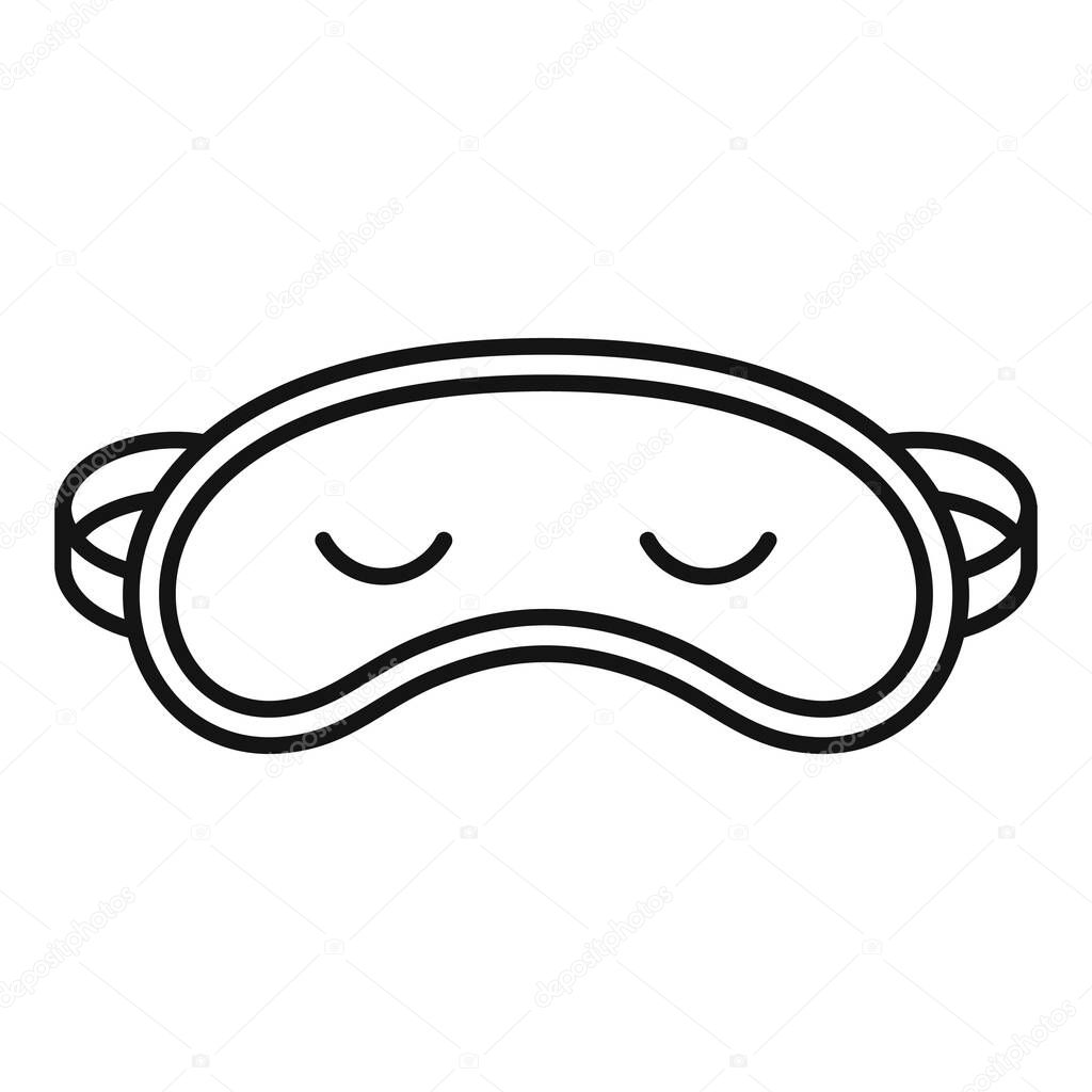 Eye sleeping mask icon, outline style