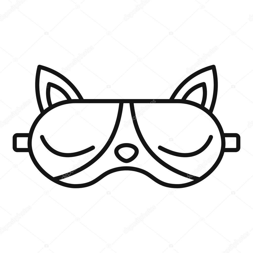 Face sleeping mask icon, outline style