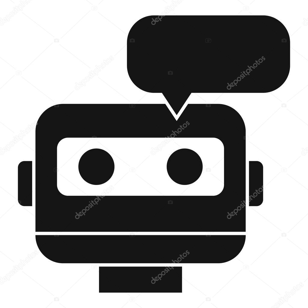 Chatbot icon, simple style