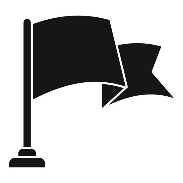 Icono de bandera de videojuego, estilo simple — Vector de stock