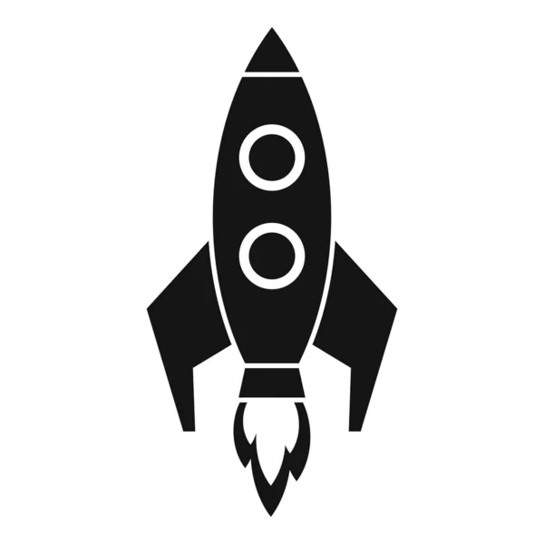 Icono de cohete de videojuego, estilo simple — Vector de stock