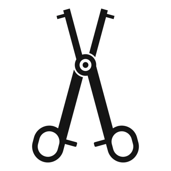 Пирсинг ножницы значок, простой стиль — стоковый вектор
