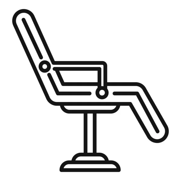 Пирсинг кресло икона салона, стиль наброска — стоковый вектор