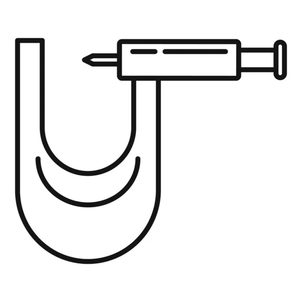 Outil de perçage icône de réparation, style de contour — Image vectorielle