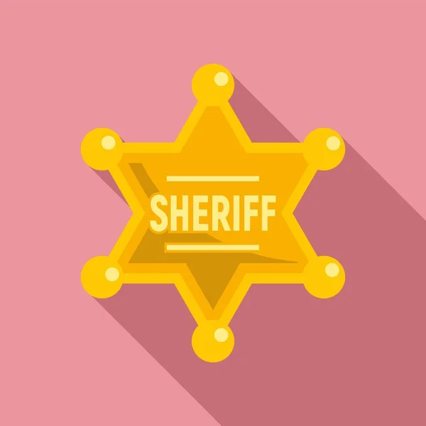 Sheriff Goldstern-Ikone, flacher Stil — Stockvektor