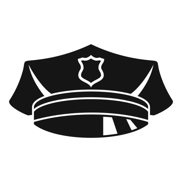 Casquette de policier icône, style simple — Image vectorielle