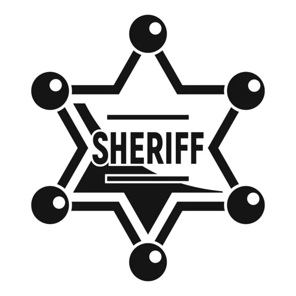 Sheriff Goldstern-Ikone, einfacher Stil — Stockvektor