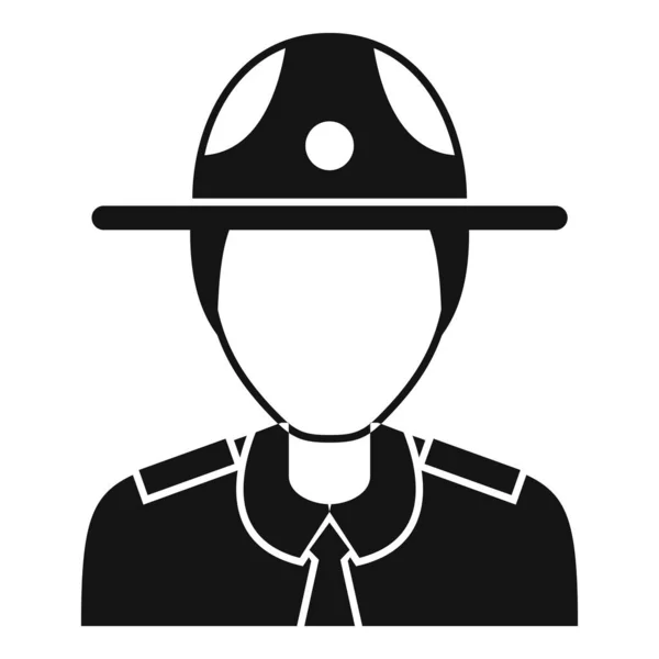 Icono oficial de policía, estilo simple — Vector de stock