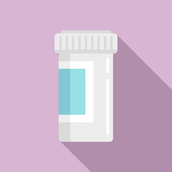 Anestesia ícone frasco pílula, estilo plano —  Vetores de Stock