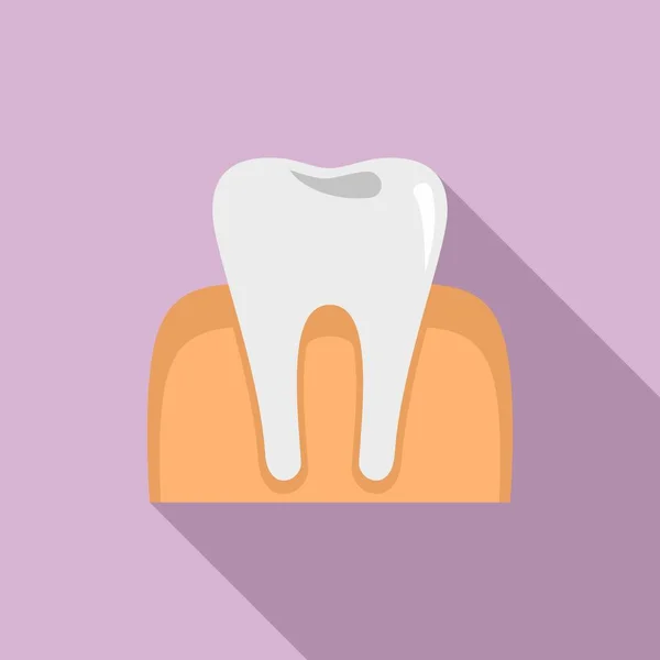 Ícone de anestesia dentária, estilo plano —  Vetores de Stock