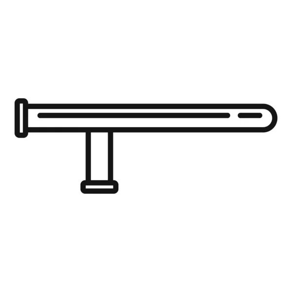 Icono de bastón de policía, estilo de esquema — Vector de stock