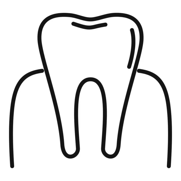 Icono de anestesia dental, estilo de contorno — Archivo Imágenes Vectoriales