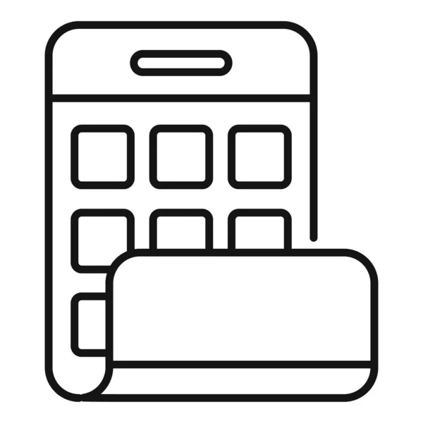 Flexible screen icon, outline style — Stock Vector