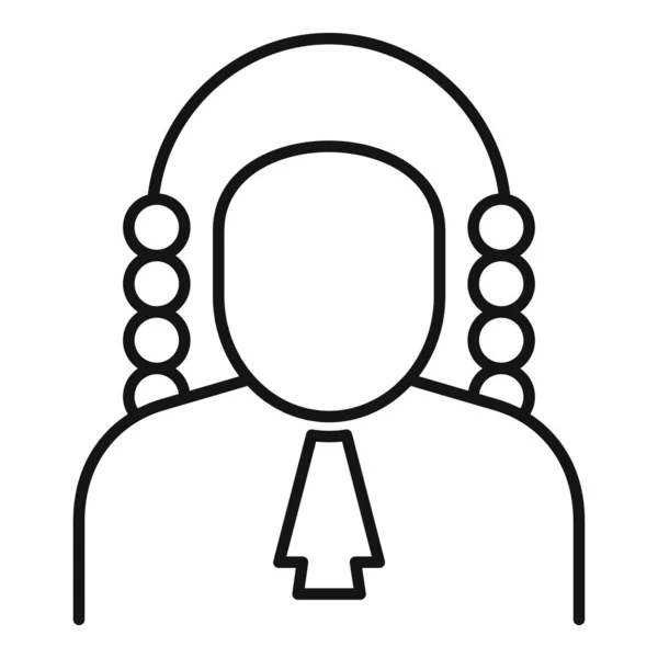 Икона судьи суда, набросок стиля — стоковый вектор