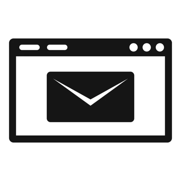 Centro de servicio página web icono de correo, estilo simple — Vector de stock