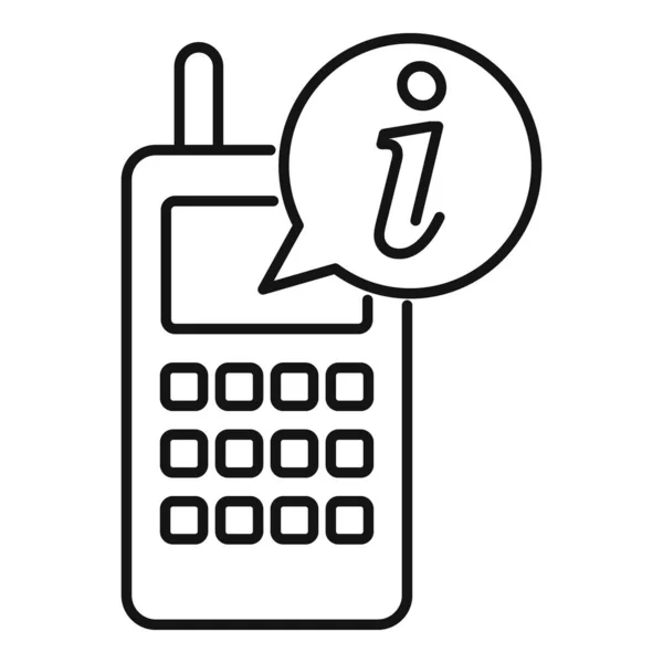 Icono del centro de servicio telefónico, estilo de esquema — Archivo Imágenes Vectoriales