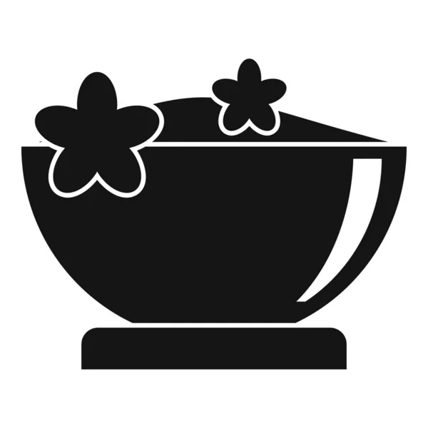 Hierbas en polvo icono tazón, estilo simple — Vector de stock