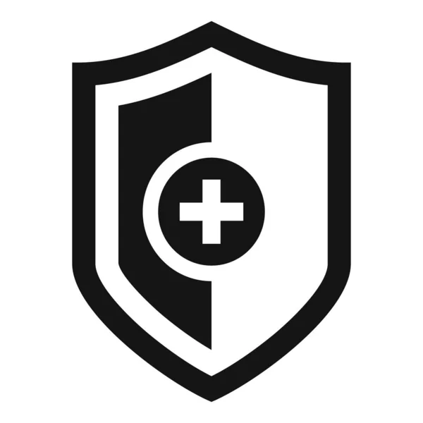 Ikona ochrony kliniki medycznej, prosty styl — Wektor stockowy