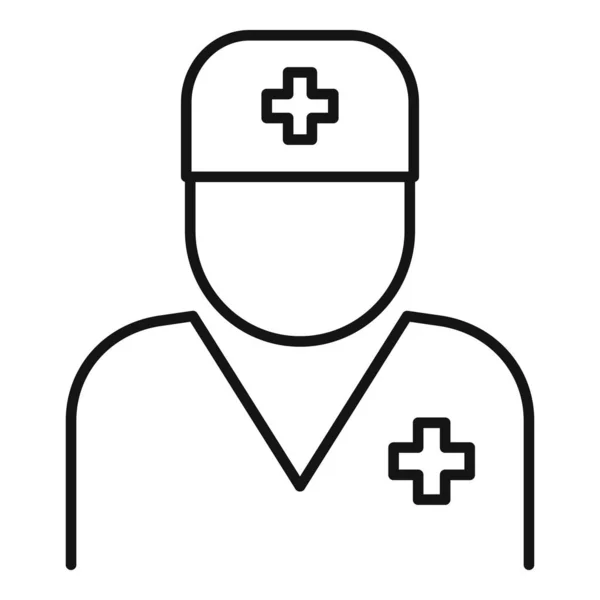 Икона врача больницы, стиль набросков — стоковый вектор