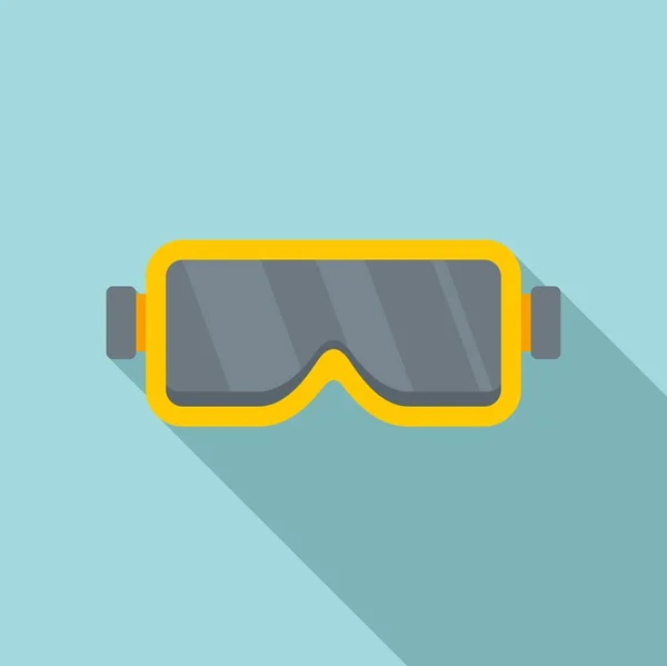 Construction protéger lunettes icône, style plat — Image vectorielle