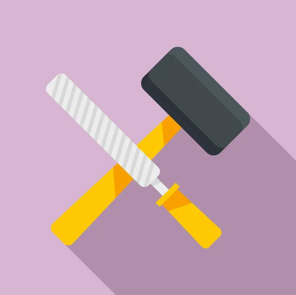 重建锤头工具图标，扁平风格 — 图库矢量图片