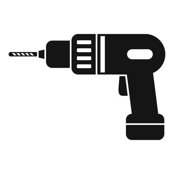 Hand drill icon, simple style — Stock Vector